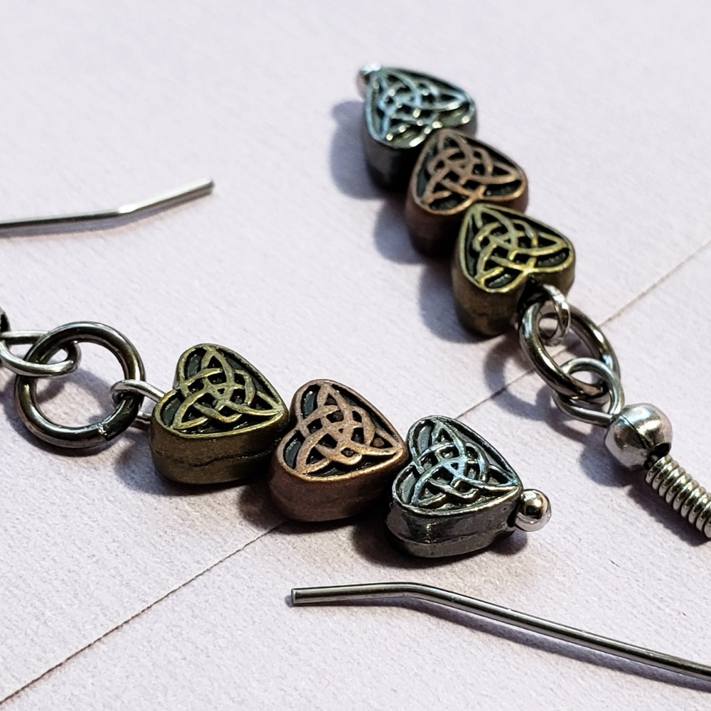 Heart Earrings! NEW! Handmade